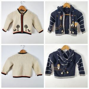 Bundle Of 2 Kids Knit Cardigan Full Zip 2-3years